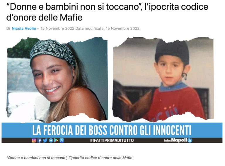 “donne e bambini non si toccano”